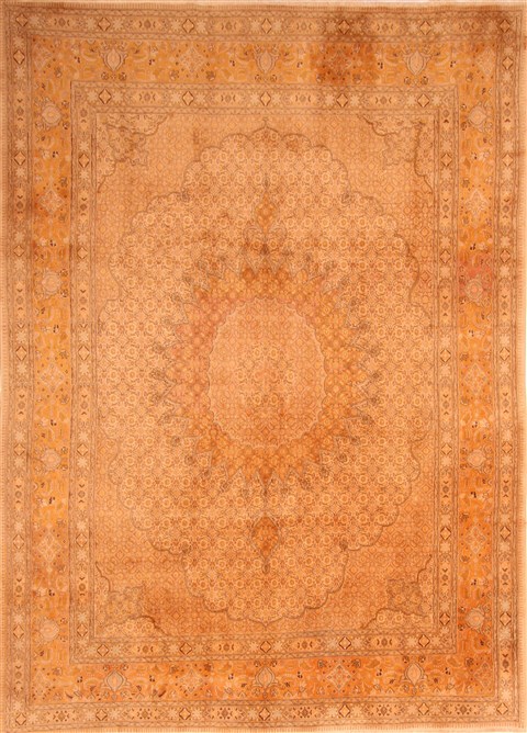 Birjand Yellow Square Hand Knotted 97 X 114 Area Rug 100-21494 Image 0