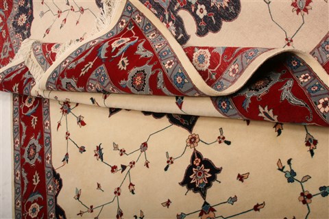 Tabriz Beige Hand Knotted 81 X 910 Area Rug 100-21497 Image 12