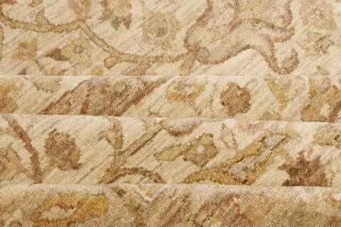 Pishavar Beige Hand Knotted 81 X 98  Area Rug 250-21498 Image 11