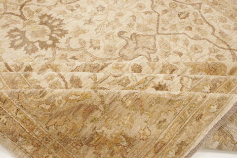 Pishavar Beige Hand Knotted 81 X 98  Area Rug 250-21498 Image 13