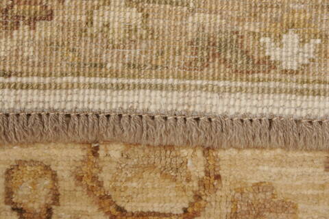 Pishavar Beige Hand Knotted 81 X 98  Area Rug 250-21498 Image 15