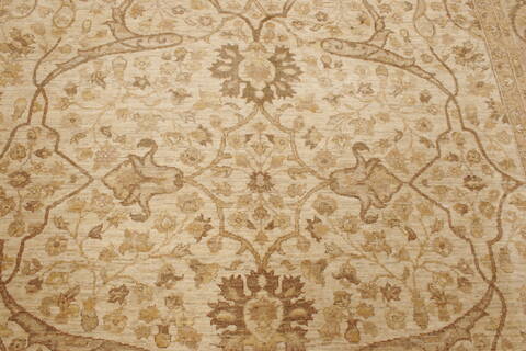 Pishavar Beige Hand Knotted 81 X 98  Area Rug 250-21498 Image 16