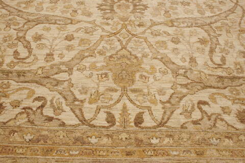 Pishavar Beige Hand Knotted 81 X 98  Area Rug 250-21498 Image 17