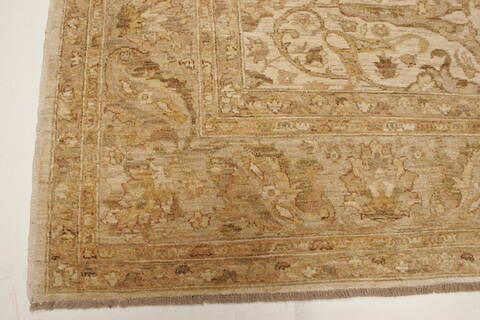 Pishavar Beige Hand Knotted 81 X 98  Area Rug 250-21498 Image 19