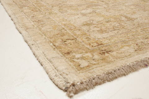 Pishavar Beige Hand Knotted 81 X 98  Area Rug 250-21498 Image 20