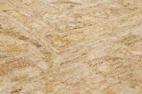 Pishavar Beige Hand Knotted 81 X 98  Area Rug 250-21498 Image 2