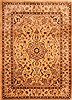 Isfahan Yellow Hand Knotted 85 X 116  Area Rug 100-21500 Thumb 0