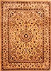 Isfahan Yellow Hand Knotted 85 X 116  Area Rug 100-21500 Thumb 0