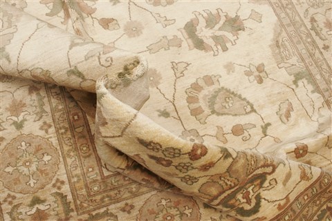 Chobi Beige Hand Knotted 82 X 98 Area Rug 250-21504 Image 3