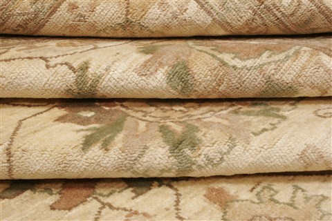Chobi Beige Hand Knotted 82 X 98 Area Rug 250-21504 Image 5