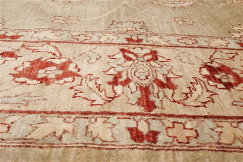 Pishavar Beige Hand Knotted 83 X 910  Area Rug 250-21510 Image 13