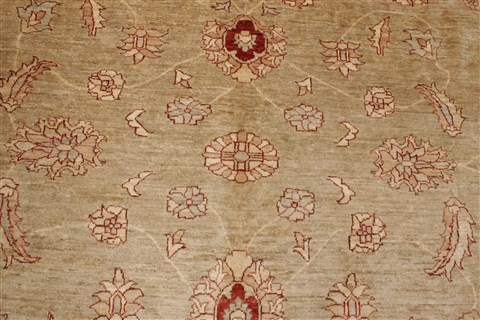 Pishavar Beige Hand Knotted 83 X 910  Area Rug 250-21510 Image 15