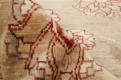 Pishavar Beige Hand Knotted 83 X 910  Area Rug 250-21510 Image 1