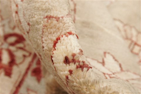 Pishavar Beige Hand Knotted 83 X 910  Area Rug 250-21510 Image 2