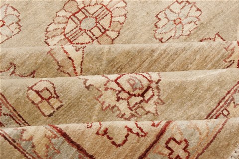 Pishavar Beige Hand Knotted 83 X 910  Area Rug 250-21510 Image 9