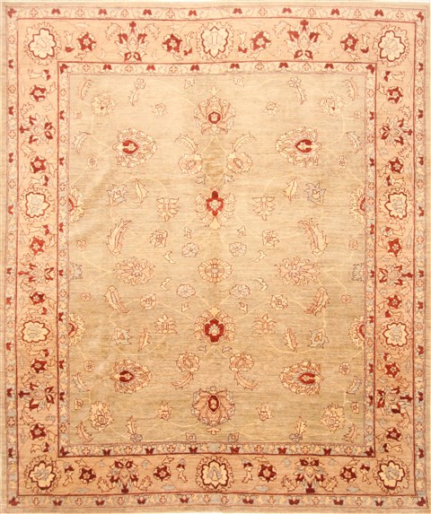 Pishavar Beige Hand Knotted 83 X 910  Area Rug 250-21510 Image 0