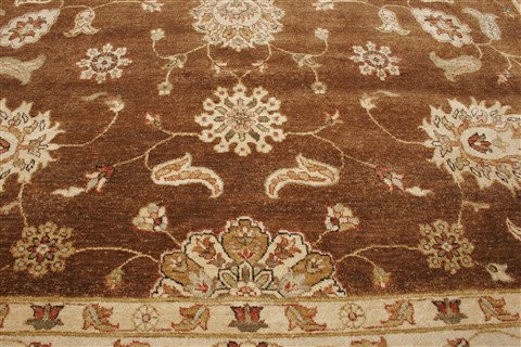 Chobi Brown Hand Knotted 81 X 104 Area Rug 250-21513 Image 17