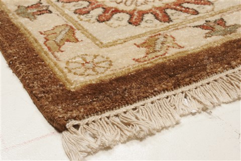 Chobi Brown Hand Knotted 81 X 104 Area Rug 250-21513 Image 19