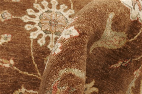 Chobi Brown Hand Knotted 81 X 104 Area Rug 250-21513 Image 1