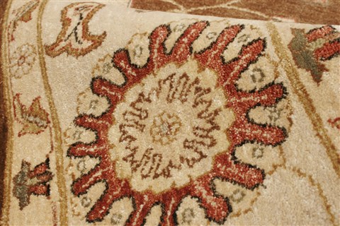 Chobi Brown Hand Knotted 81 X 104 Area Rug 250-21513 Image 2