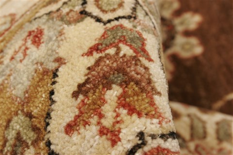 Chobi Brown Hand Knotted 81 X 104 Area Rug 250-21513 Image 3