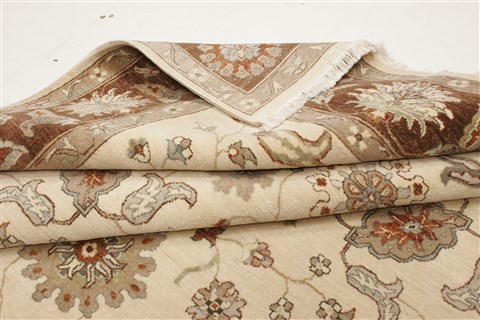 Ziegler Beige Hand Knotted 80 X 100 Area Rug 250-21514 Image 13