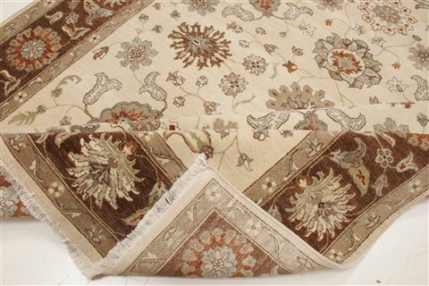 Ziegler Beige Hand Knotted 80 X 100 Area Rug 250-21514 Image 16