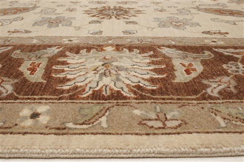 Ziegler Beige Hand Knotted 80 X 100 Area Rug 250-21514 Image 19