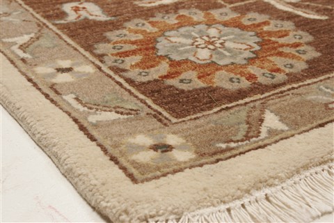 Ziegler Beige Hand Knotted 80 X 100 Area Rug 250-21514 Image 26