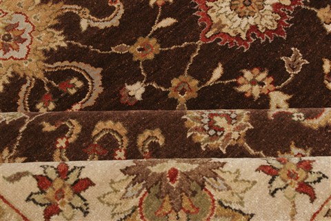 Agra Brown Hand Knotted 81 X 911 Area Rug 250-21515 Image 12