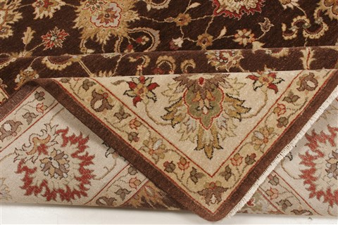 Agra Brown Hand Knotted 81 X 911 Area Rug 250-21515 Image 13