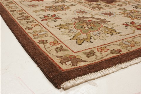 Agra Brown Hand Knotted 81 X 911 Area Rug 250-21515 Image 22