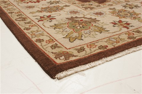 Agra Brown Hand Knotted 81 X 911 Area Rug 250-21515 Image 24