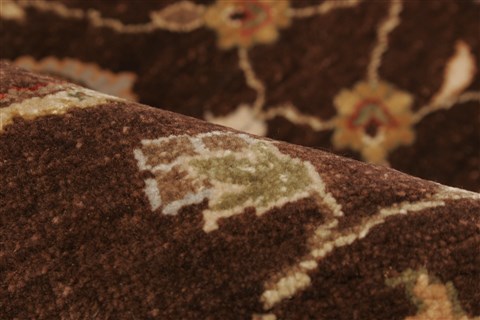 Agra Brown Hand Knotted 81 X 911 Area Rug 250-21515 Image 4