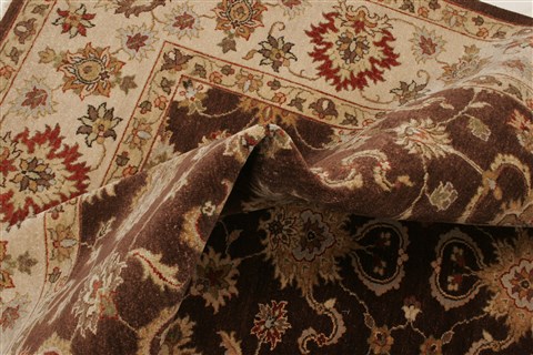 Agra Brown Hand Knotted 81 X 911 Area Rug 250-21515 Image 6