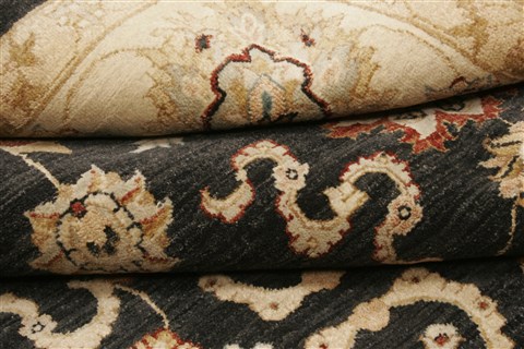 Ziegler Black Hand Knotted 81 X 104  Area Rug 250-21518 Image 10