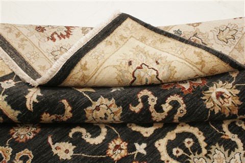 Ziegler Black Hand Knotted 81 X 104  Area Rug 250-21518 Image 11