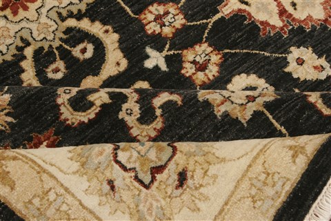 Ziegler Black Hand Knotted 81 X 104  Area Rug 250-21518 Image 12