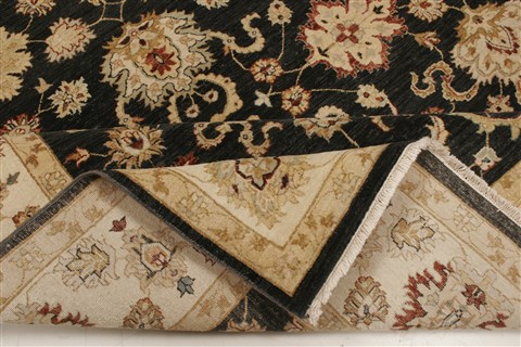 Ziegler Black Hand Knotted 81 X 104  Area Rug 250-21518 Image 13