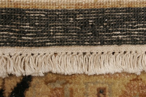 Ziegler Black Hand Knotted 81 X 104  Area Rug 250-21518 Image 15