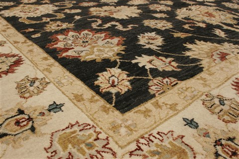 Ziegler Black Hand Knotted 81 X 104  Area Rug 250-21518 Image 16