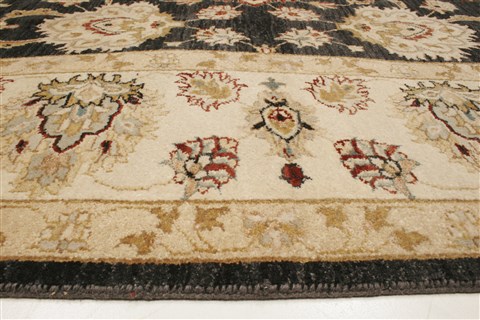 Ziegler Black Hand Knotted 81 X 104  Area Rug 250-21518 Image 17