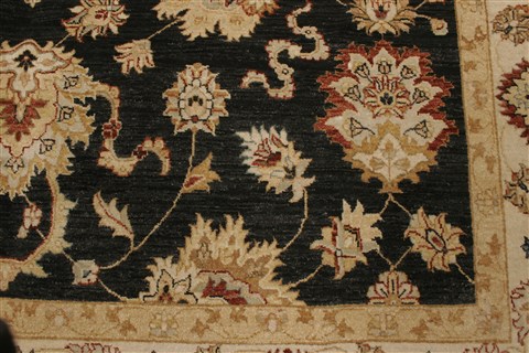 Ziegler Black Hand Knotted 81 X 104  Area Rug 250-21518 Image 19