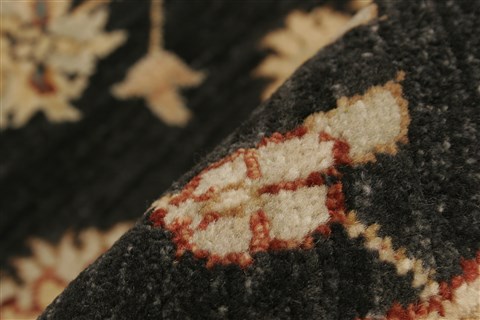 Ziegler Black Hand Knotted 81 X 104  Area Rug 250-21518 Image 1