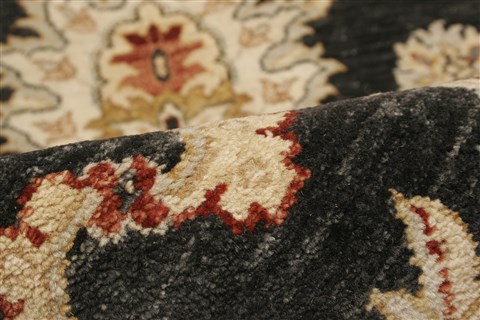 Ziegler Black Hand Knotted 81 X 104  Area Rug 250-21518 Image 5