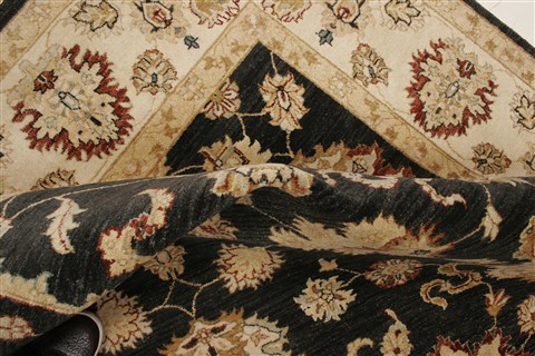 Ziegler Black Hand Knotted 81 X 104  Area Rug 250-21518 Image 6