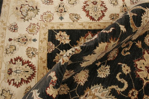 Ziegler Black Hand Knotted 81 X 104  Area Rug 250-21518 Image 7