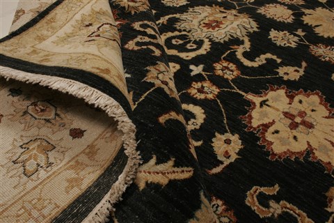 Ziegler Black Hand Knotted 81 X 104  Area Rug 250-21518 Image 9