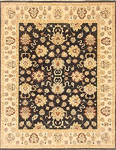 Ziegler Black Hand Knotted 8'1" X 10'4"  Area Rug 250-21518