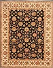 Agra Black Hand Knotted 80 X 100  Area Rug 250-21521 Thumb 0